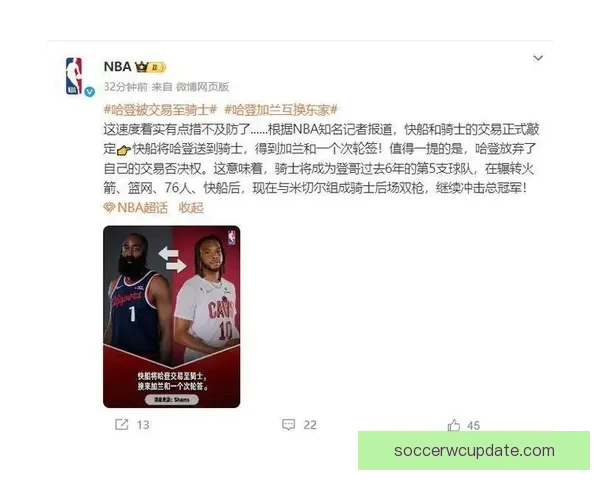 哈登加兰互换骑士快船双赢步行者保首轮同样获益